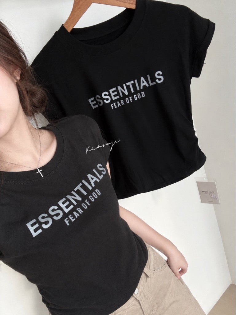 【T-1317】韩系莫代尔Essential 简约TEE