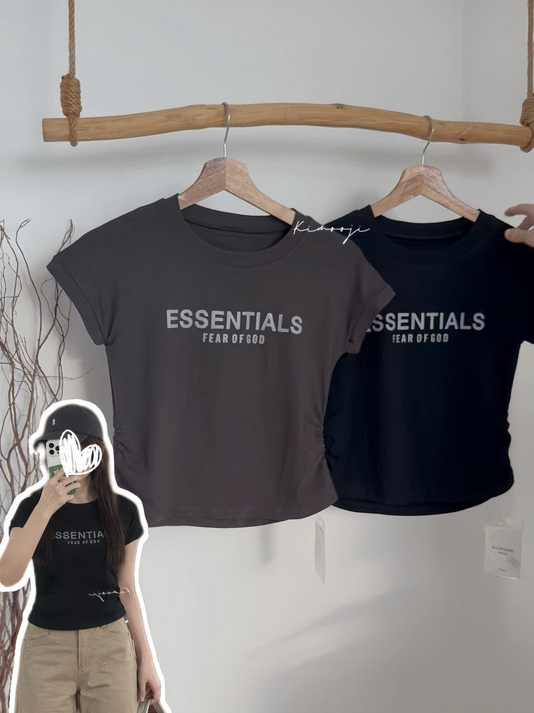 【T-1317】韩系莫代尔Essential 简约TEE