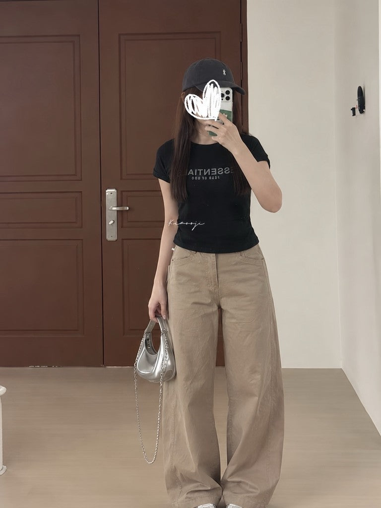 【T-1317】韩系莫代尔Essential 简约TEE