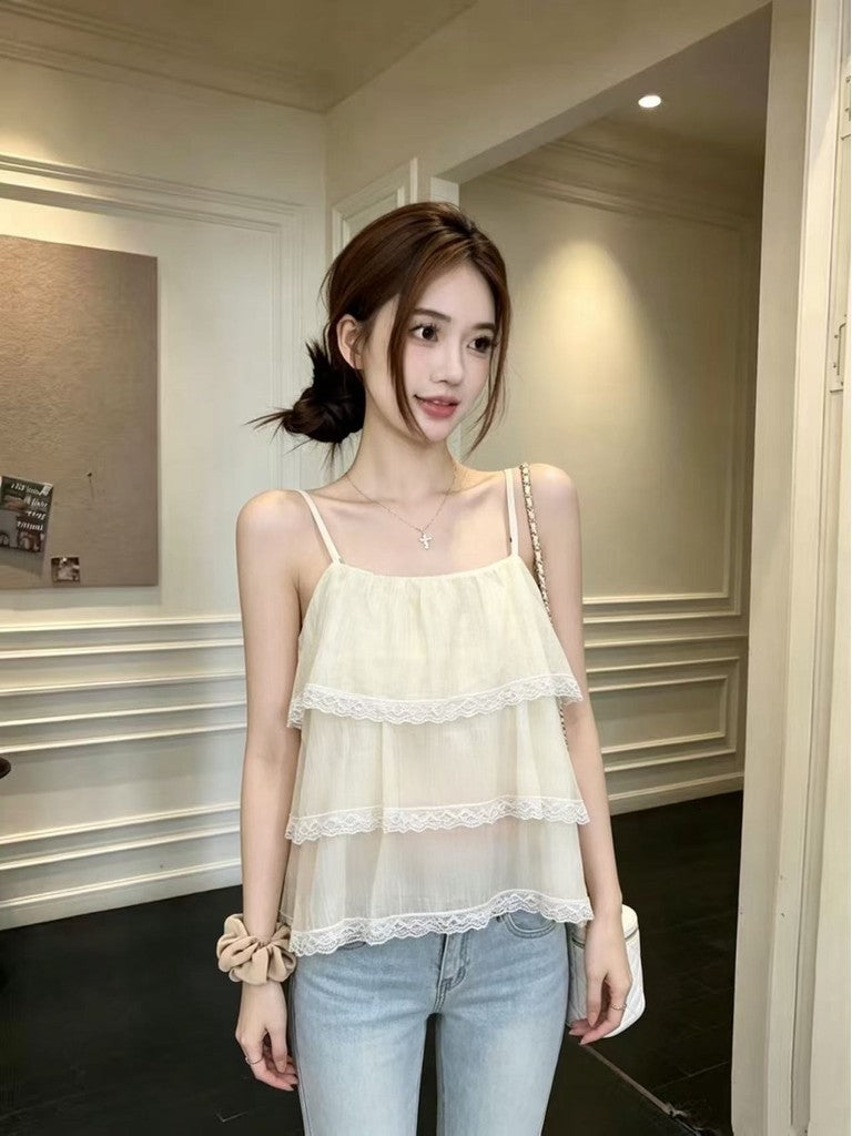 【T-1336】Cloud Lace Cami ☁️ 云朵蕾丝吊带