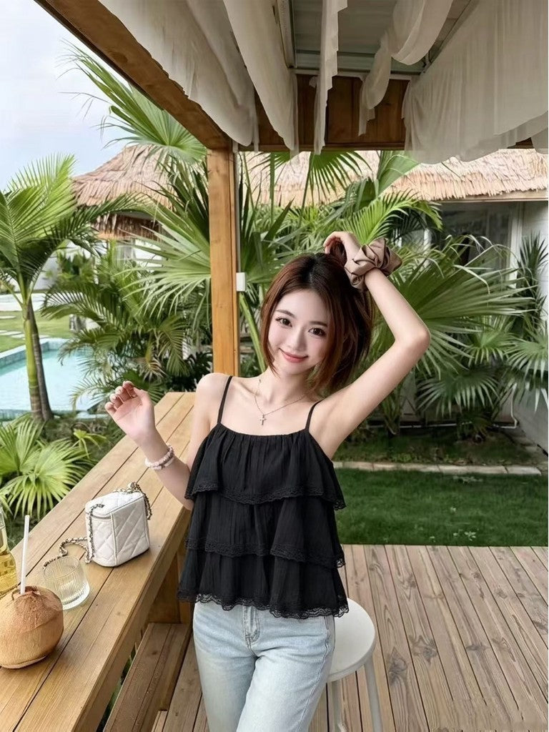 【T-1336】Cloud Lace Cami ☁️ 云朵蕾丝吊带