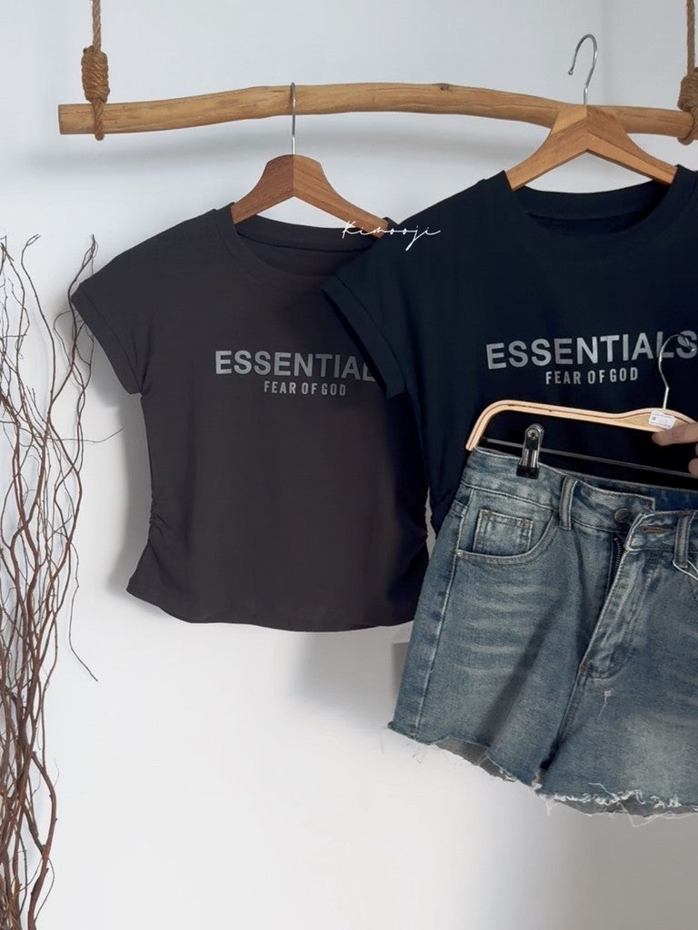 【T-1317】韩系莫代尔Essential 简约TEE