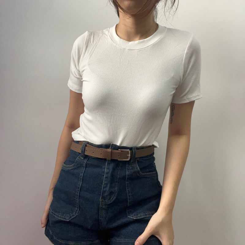 【T299】店主推荐✨显身材！贴身正肩Tee