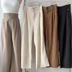 【T200】OL Quality Straight Wide Leg Pants 高级shusby Keltis