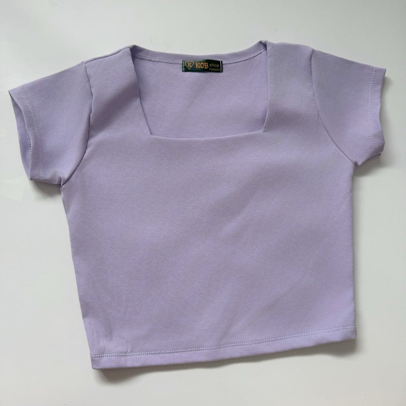 【T199】KOB Square Neck Basic Top Tee