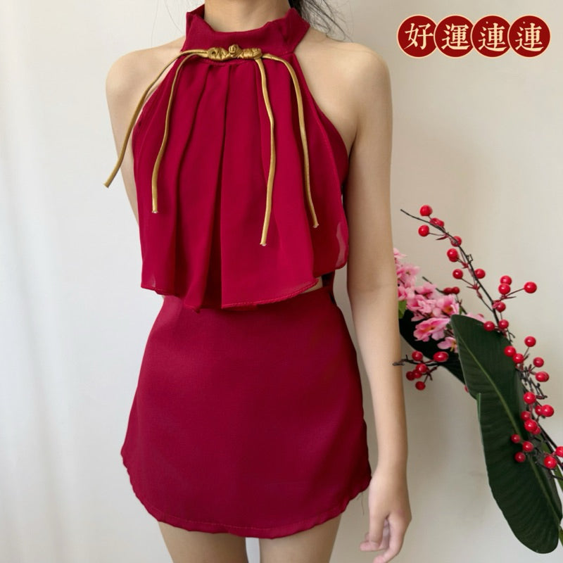 【T350】绝美！🎉CNY 2025🎉金枝玉叶挂脖套装