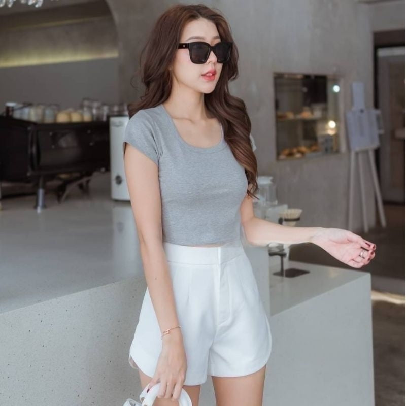 【T037】THONG GLOM Basic 圆领基础上衣Tee