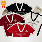 【T342】NOMTO Champion Sporty Crop Tee
