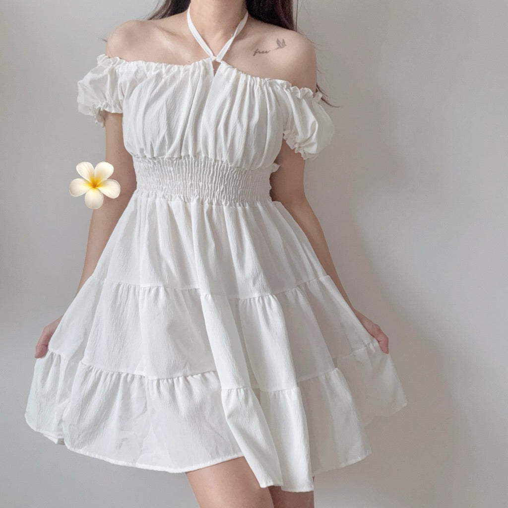 【T683】🌸 甜美荷叶边公主连衣裙
