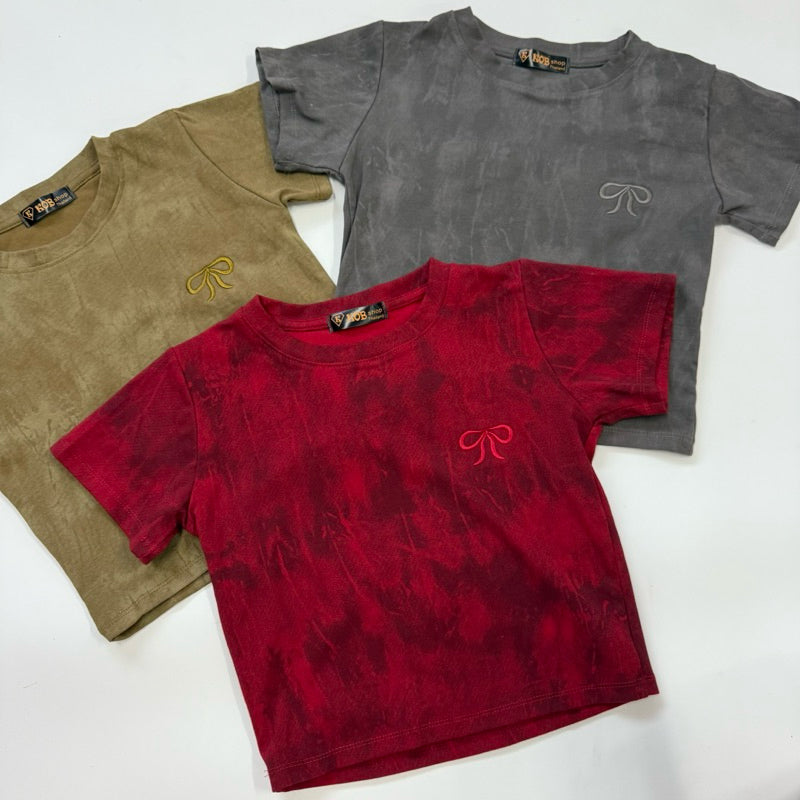 【T448】Tie Dye Ribbon Top 扎染风女上衣 KOB