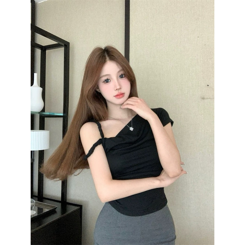 【T477】Kylie Style 小众时髦欧美纽结上衣