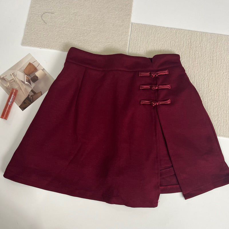 【T305】🎉CNY 2025🎉小&大码 Chinese Knot Skort
