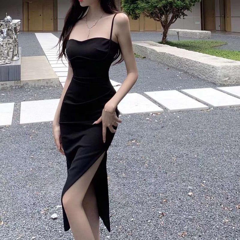 【T624】PREMIUM Sexy Bodycon Maxi Dress 法式性感吊带礼服裙