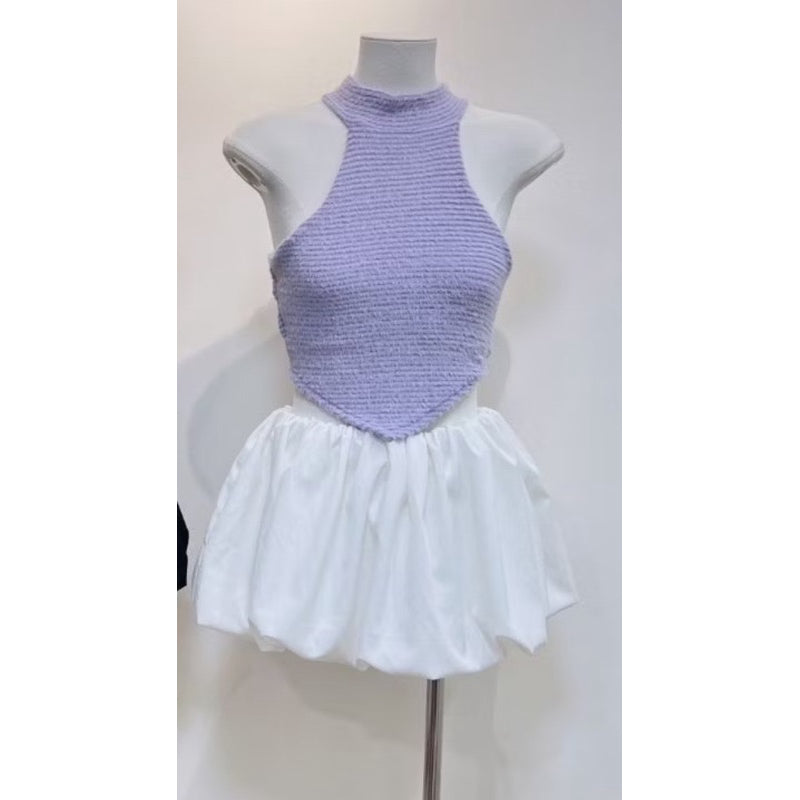 【T401】适合小个子 甜美云朵花苞mini裙
