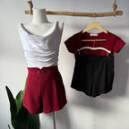 【T280】 中国结旗袍太空棉短裤 Cheongsam Style Short Pants
