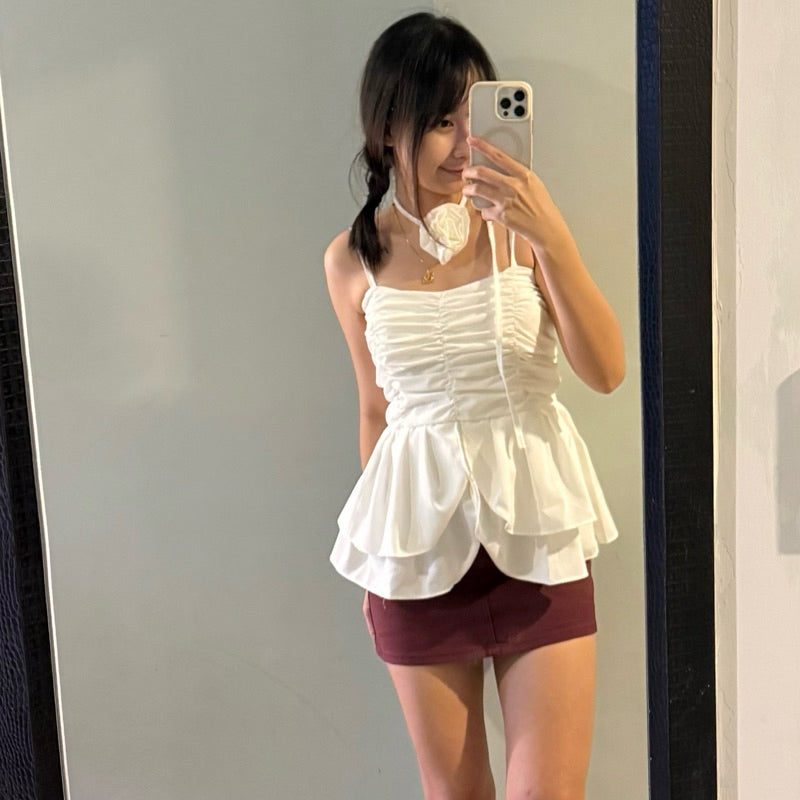 【T463】Ins Style Rose Ruffle Top 玫瑰🌹气质花瓣上衣 泰国🇹🇭上衣
