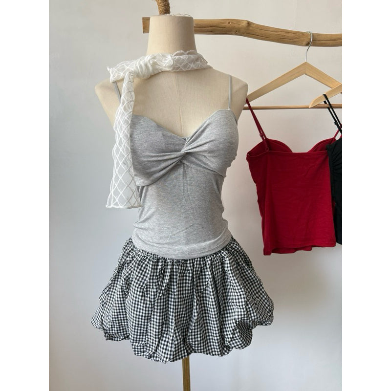 【T401】适合小个子 甜美云朵花苞mini裙