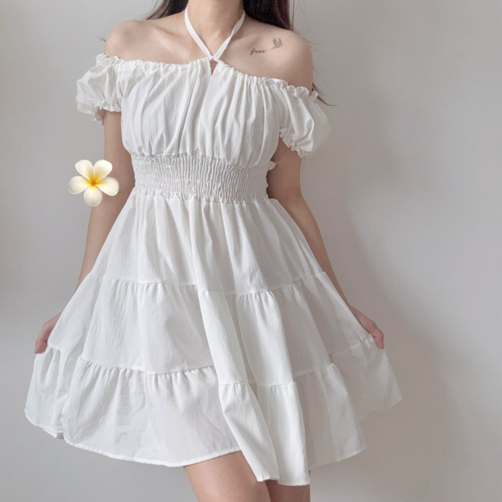 【T683】🌸 甜美荷叶边公主连衣裙