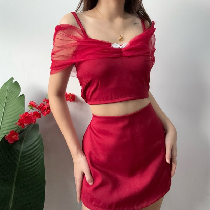 【T405】🎉CNY🎉网纱气质满满套装