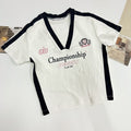 【T342】NOMTO Champion Sporty Crop Tee