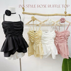 【T463】Ins Style Rose Ruffle Top 玫瑰🌹气质花瓣上衣 泰国🇹🇭上衣
