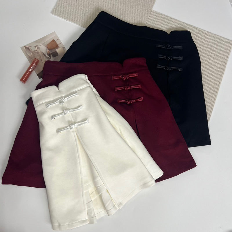【T305】🎉CNY 2025🎉小&大码 Chinese Knot Skort