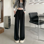 【T200】OL Quality Straight Wide Leg Pants 高级shusby Keltis