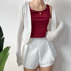 【T406】Korean Style Crop Outer Jacker 温柔针织外套遮肉显瘦外搭