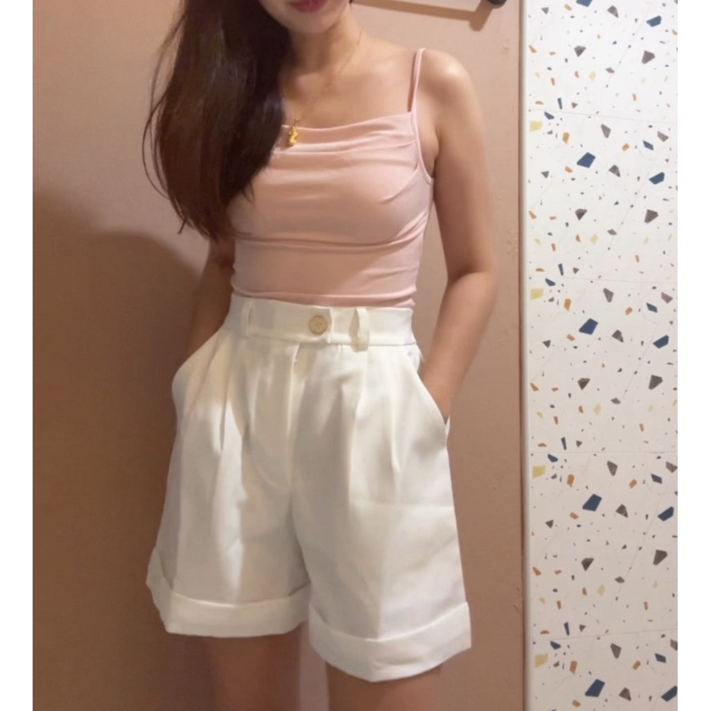 【T878】High Waist TALENT 五分高腰西装百搭短裤