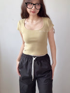 【T920】泰国爆火🔥WAYA Comfy Soft Knitted Tee 软针织圆领上衣T恤