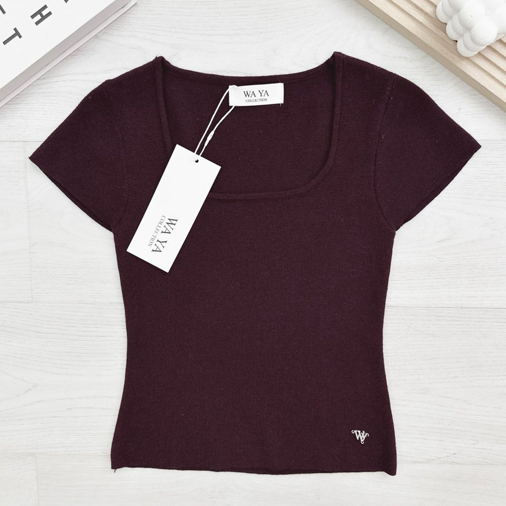 【T920】泰国爆火🔥WAYA Comfy Soft Knitted Tee 软针织圆领上衣T恤