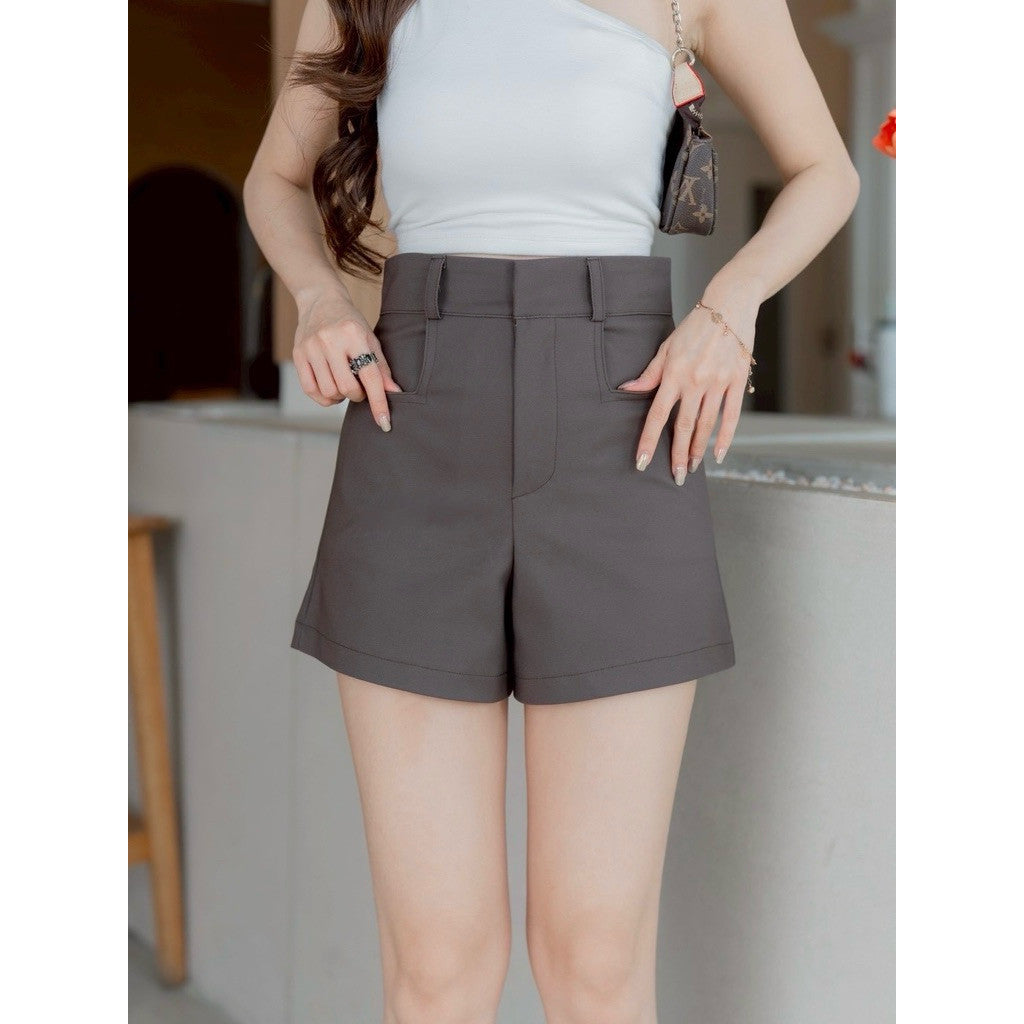 【T-1116】【S-XL】BEWRY 弹力西装高腰短裤