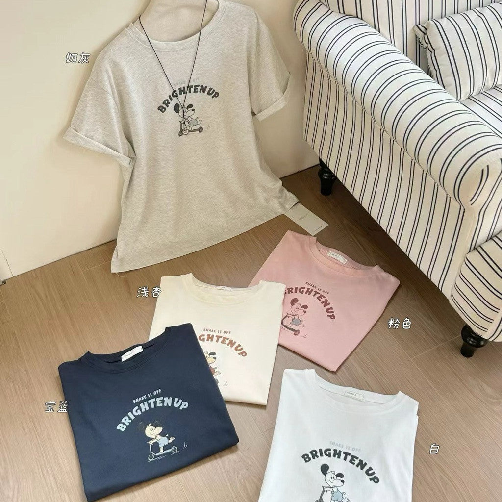 【T-1224】可爱滑板史努比🛹爽肤棉Tee