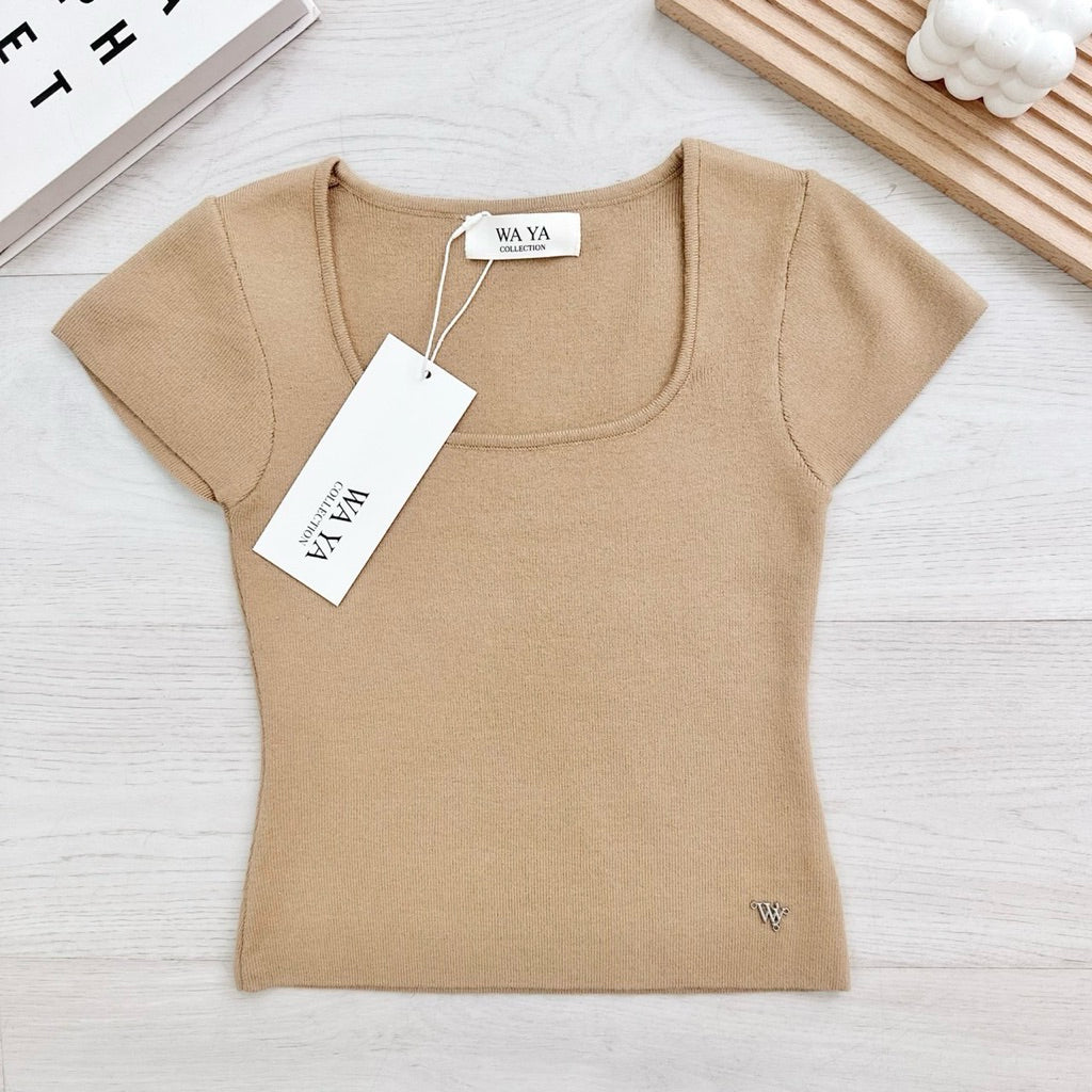 【T920】泰国爆火🔥WAYA Comfy Soft Knitted Tee 软针织圆领上衣T恤