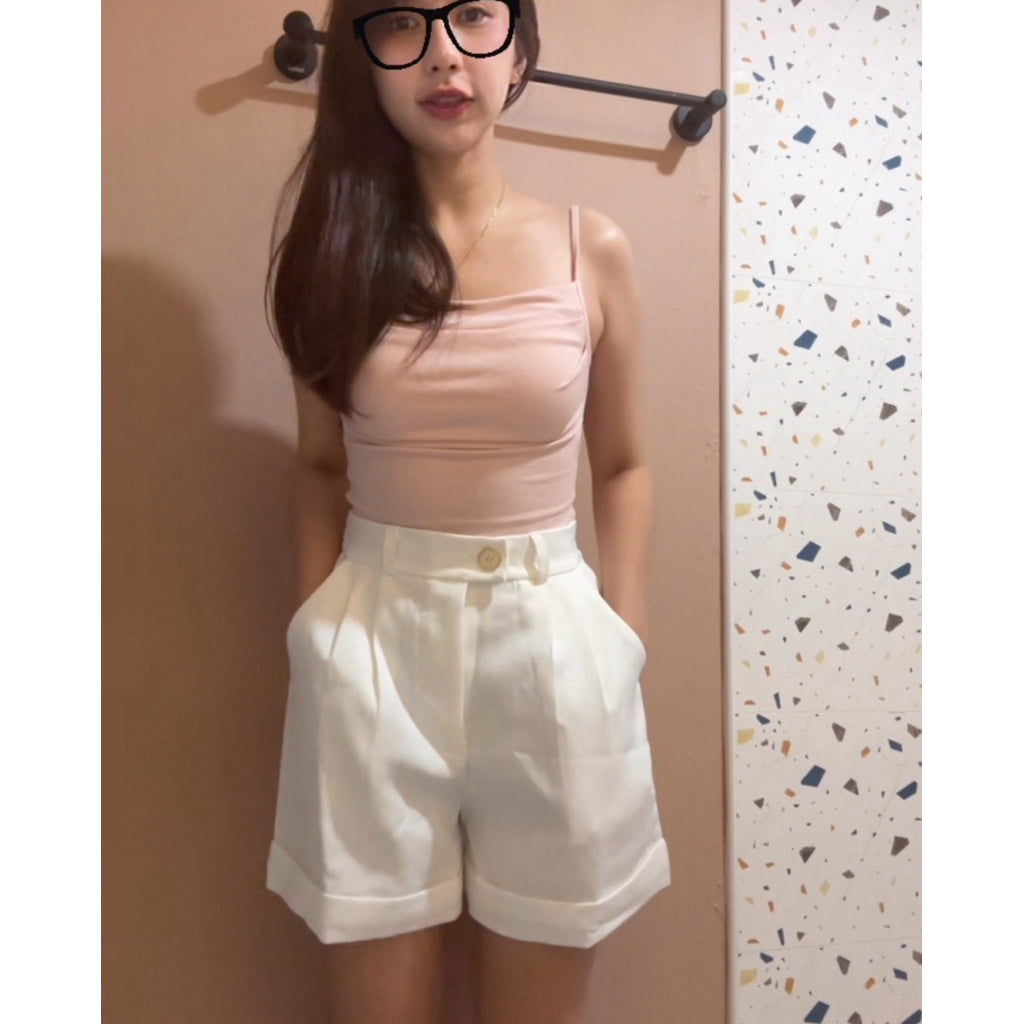 【T878】High Waist TALENT 五分高腰西装百搭短裤