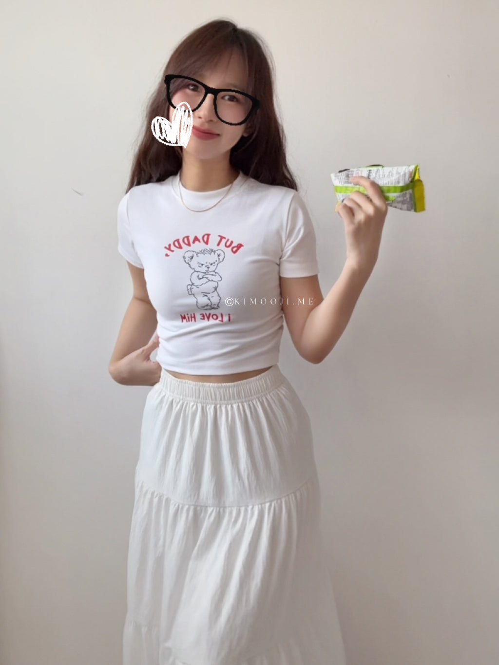 【T926】“BUT DADDY I LOVE HIM” Cute Teddy Crop Tee