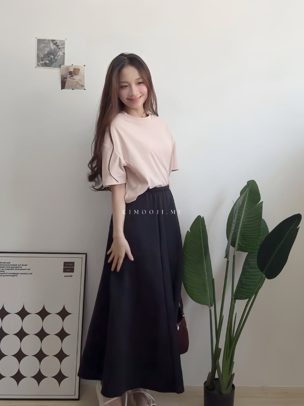 【T970】太空棉高腰长裙 | Elastic Waist Slim Flow Skirt