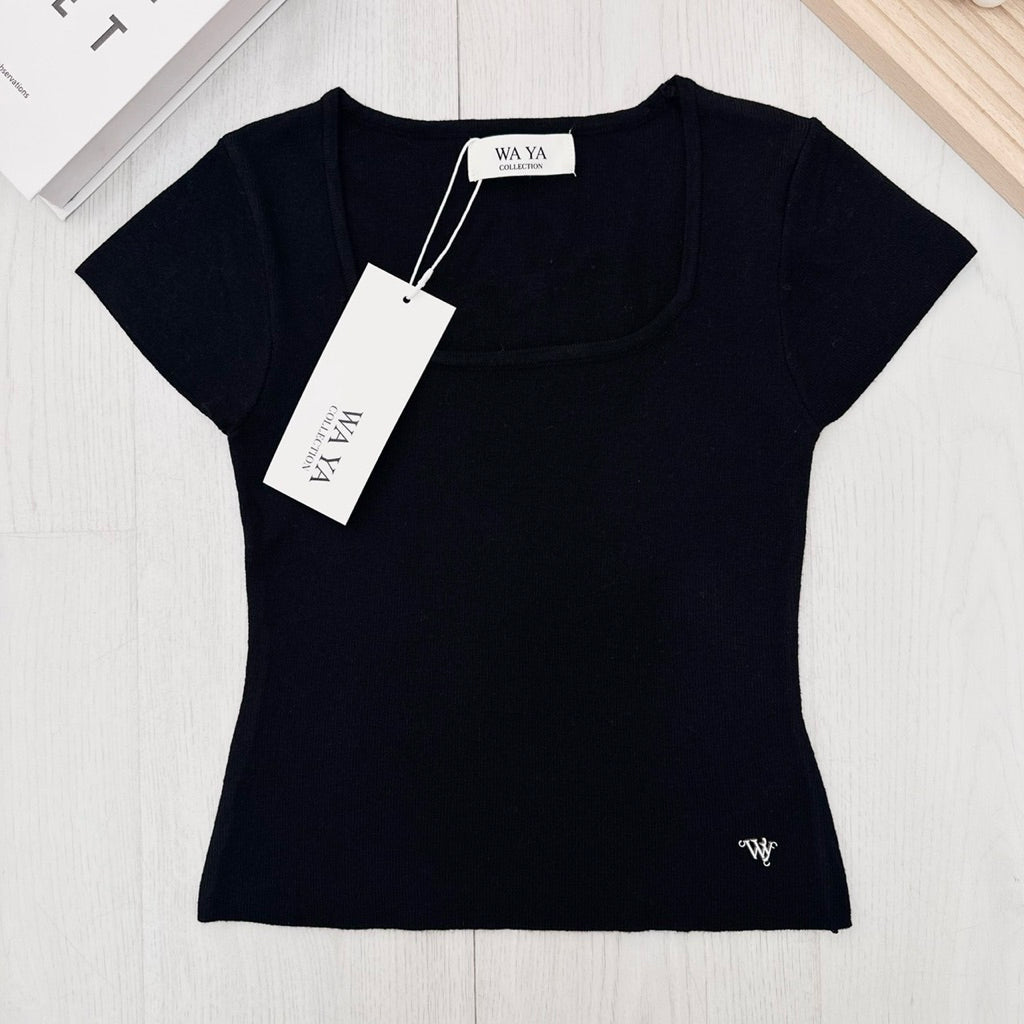 【T920】泰国爆火🔥WAYA Comfy Soft Knitted Tee 软针织圆领上衣T恤