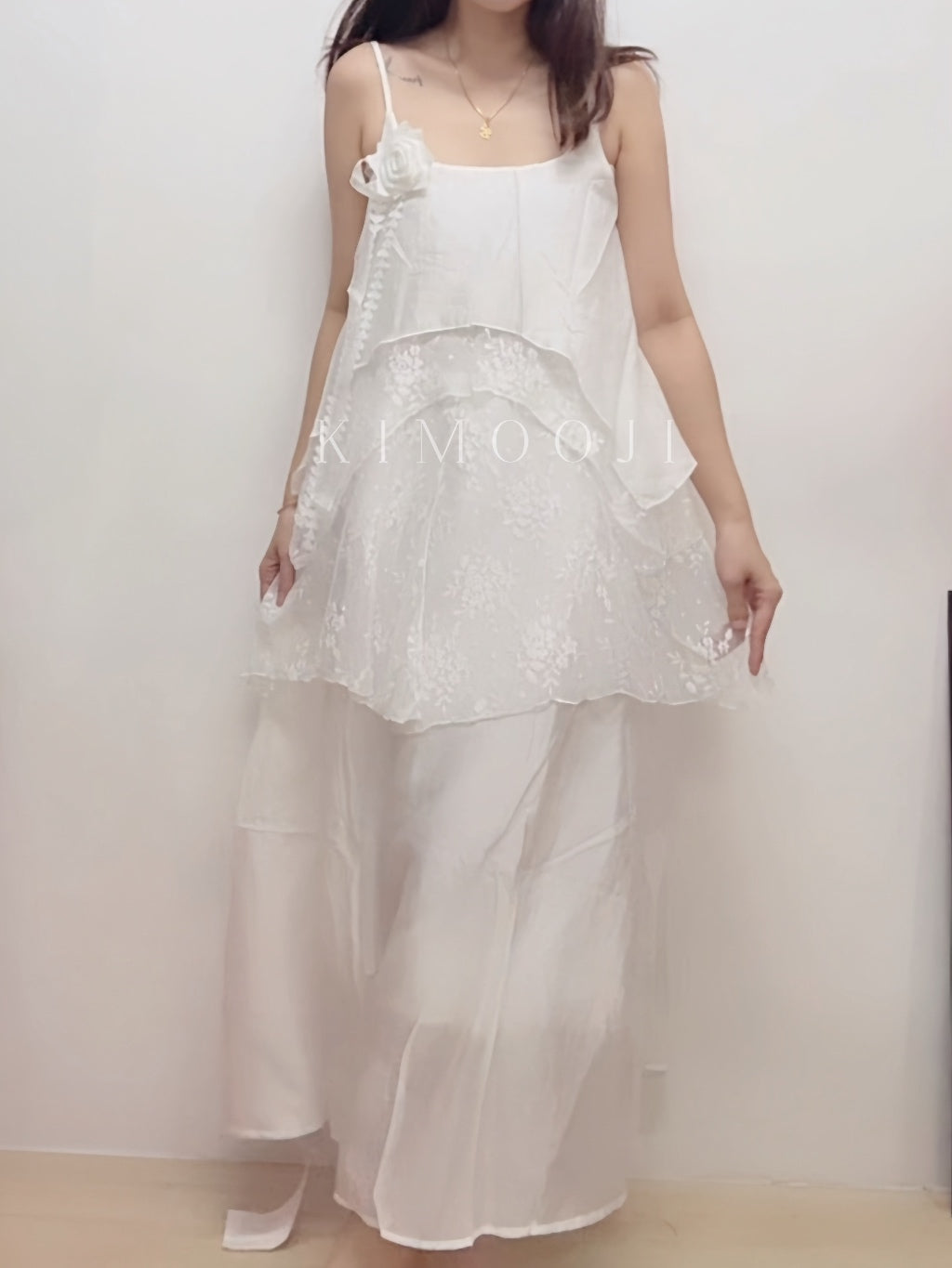 【T1106】🕊️ Premium French White Lace Maxi Dress 仙女裙 🤍
