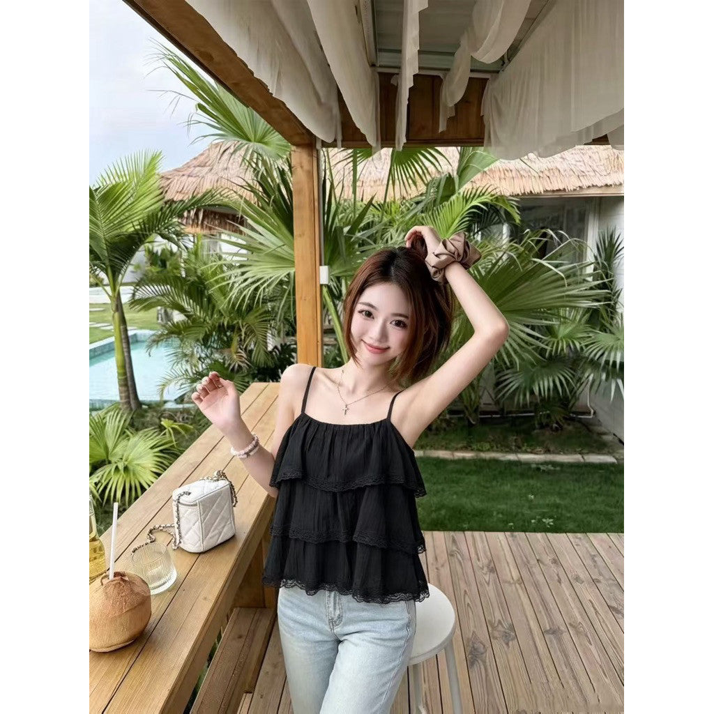 【T-1336】Cloud Lace Cami ☁️ 云朵蕾丝吊带