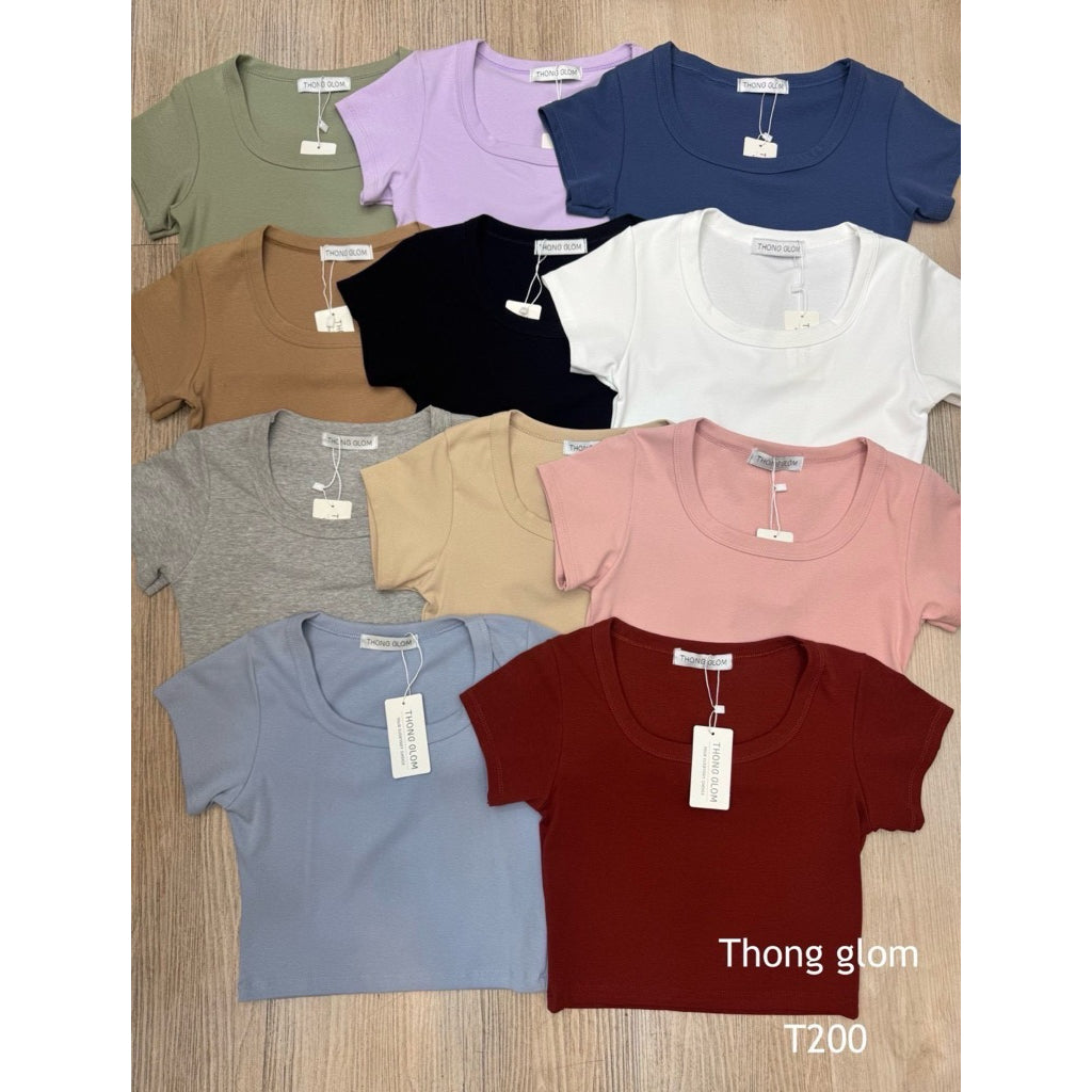 【T037】THONG GLOM Basic 圆领基础上衣Tee