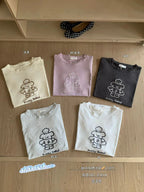 【T-1146】韩系减龄小狗 Oversize T恤 Women Cute Puppy Embroidery Loose Tee 显瘦百搭短袖 T-Shirt 爽滑棉 MD8078