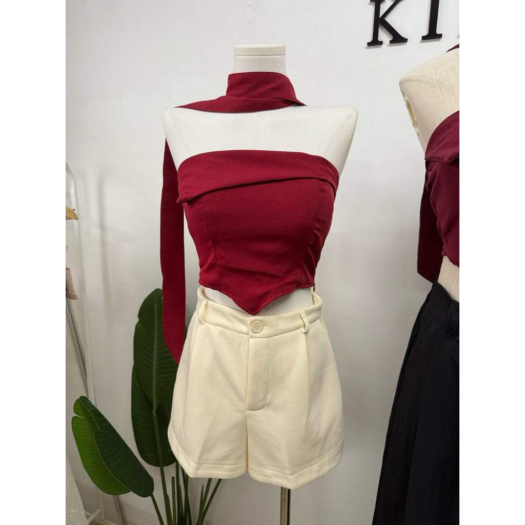 【T894】欲纯风Croset Top with Bra Pad 自带胸垫抹胸上衣