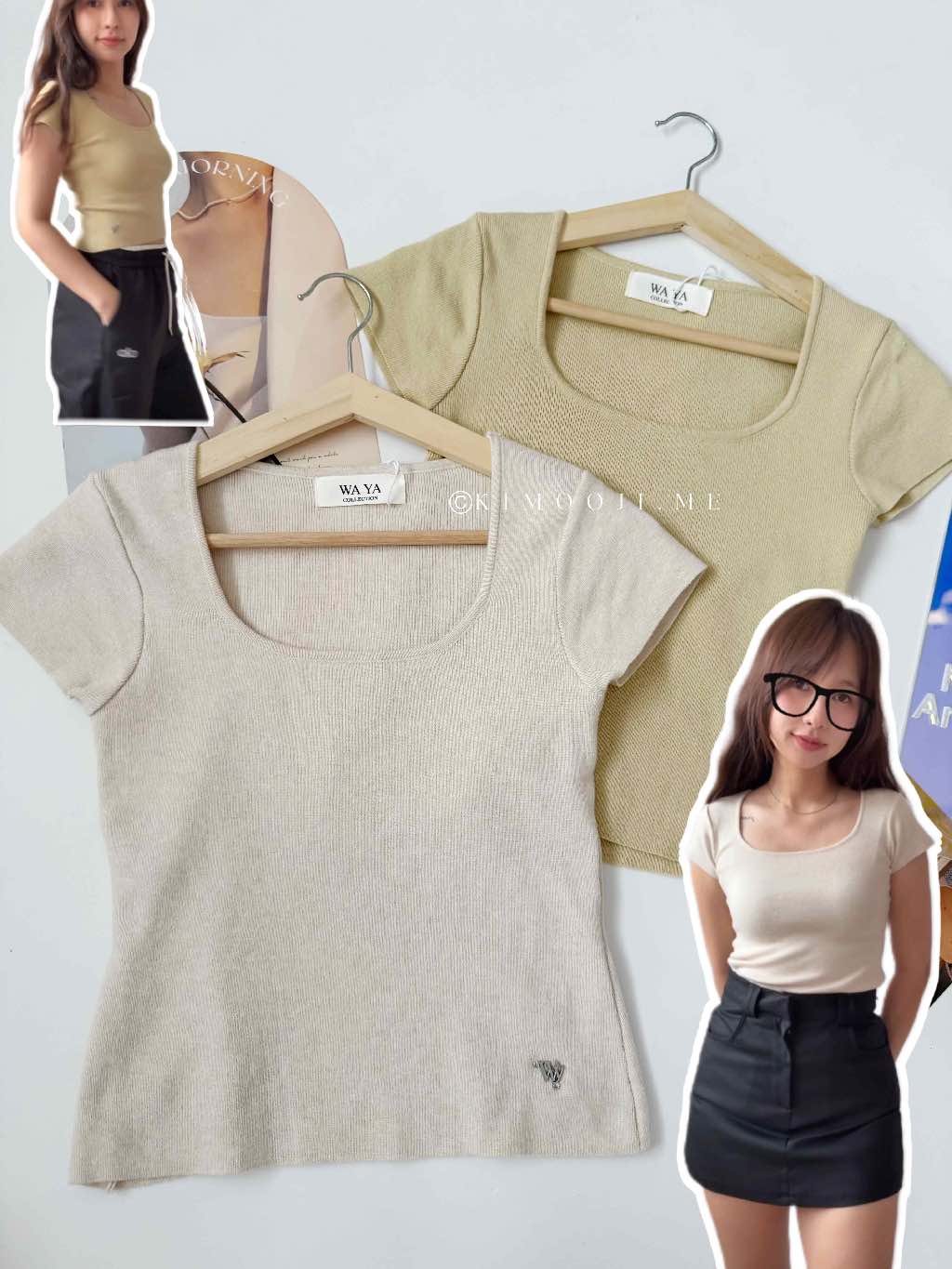 【T920】泰国爆火🔥WAYA Comfy Soft Knitted Tee 软针织圆领上衣T恤