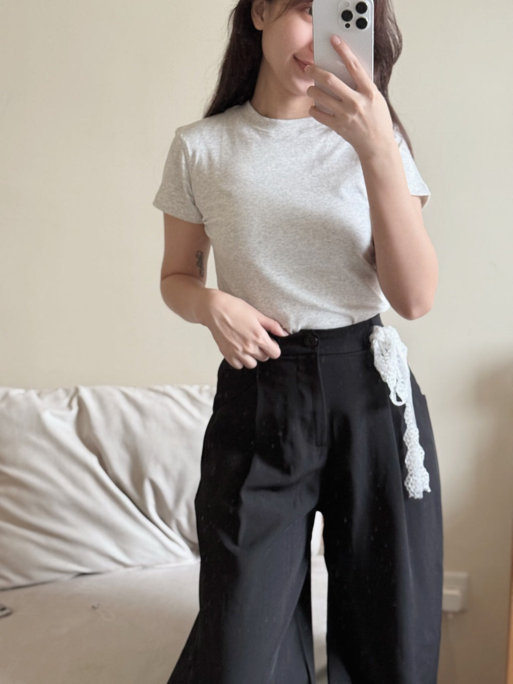 【T942】 SKIMS正肩修身显瘦素色圆领女Tee April