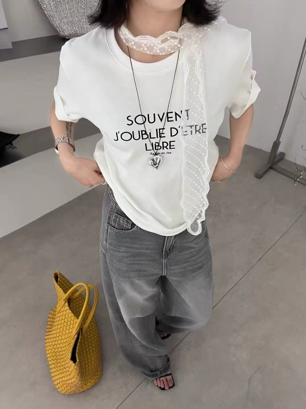 【T1047】高级感！法式Oversize Tee