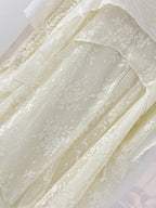 【T1106】🕊️ Premium French White Lace Maxi Dress 仙女裙 🤍
