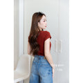 【T856】Thong Glom 方领修身上衣女T恤 Basic Slim Fit Tee