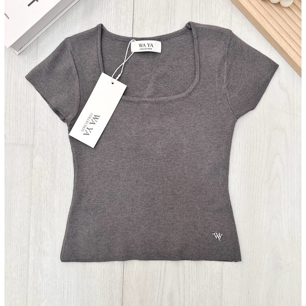 【T920】泰国爆火🔥WAYA Comfy Soft Knitted Tee 软针织圆领上衣T恤
