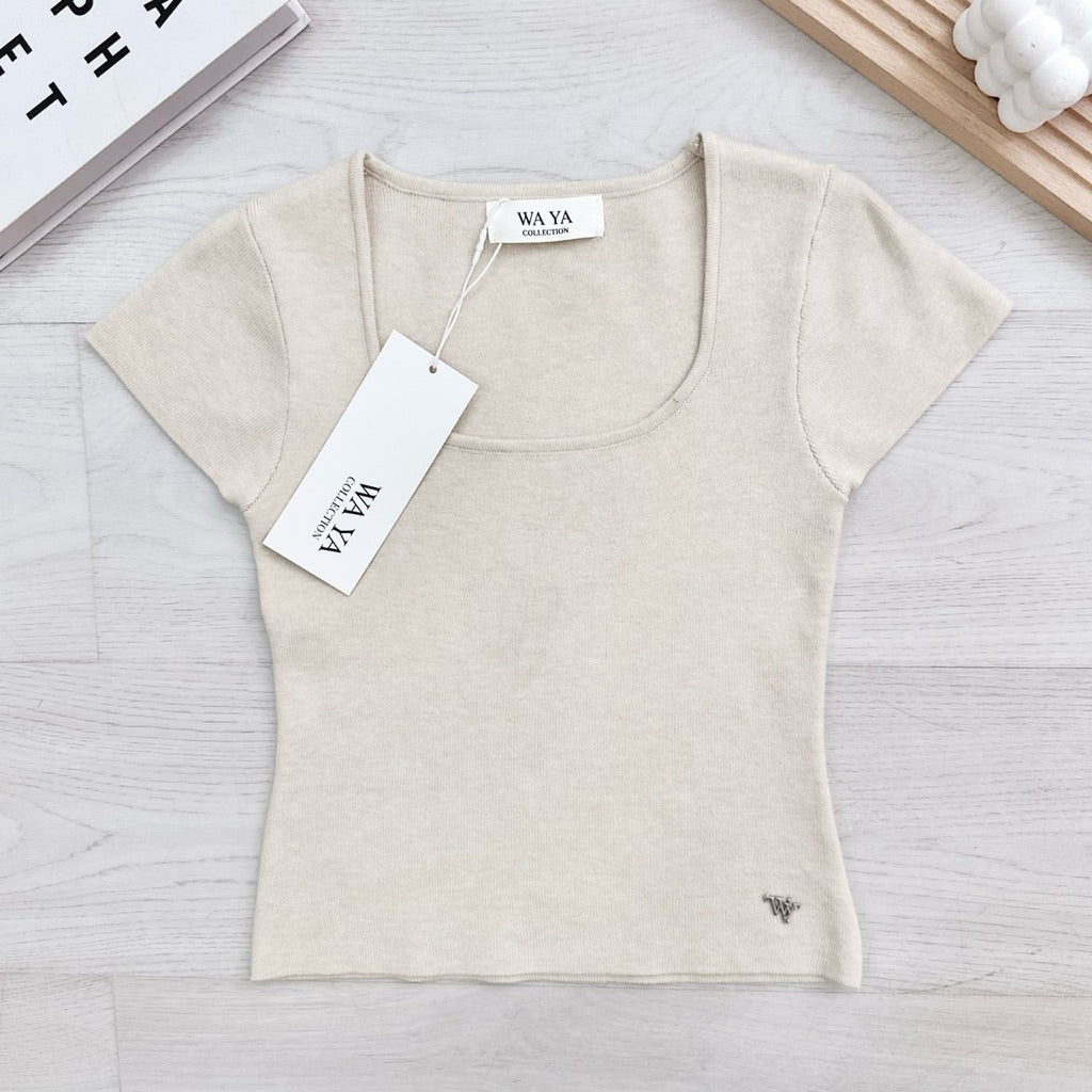 【T920】泰国爆火🔥WAYA Comfy Soft Knitted Tee 软针织圆领上衣T恤